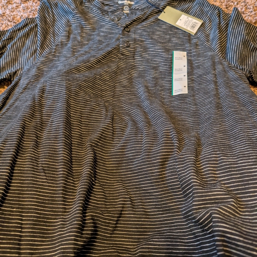 Goodfellow & Co Men's Charcoal Striped Button Down Shirt